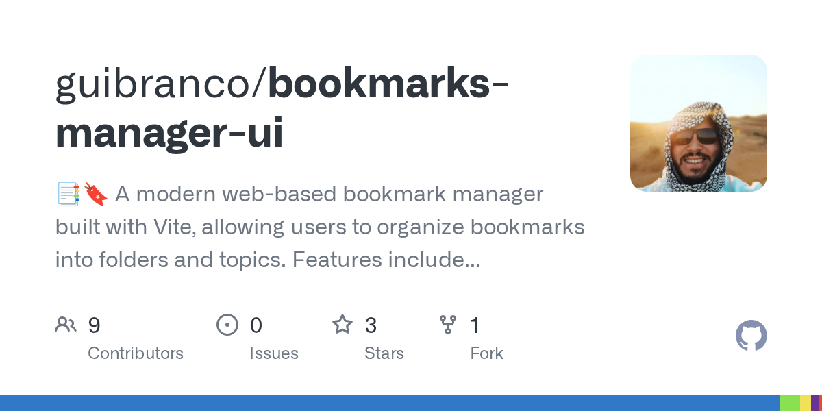 bookmarks-manager-ui preview