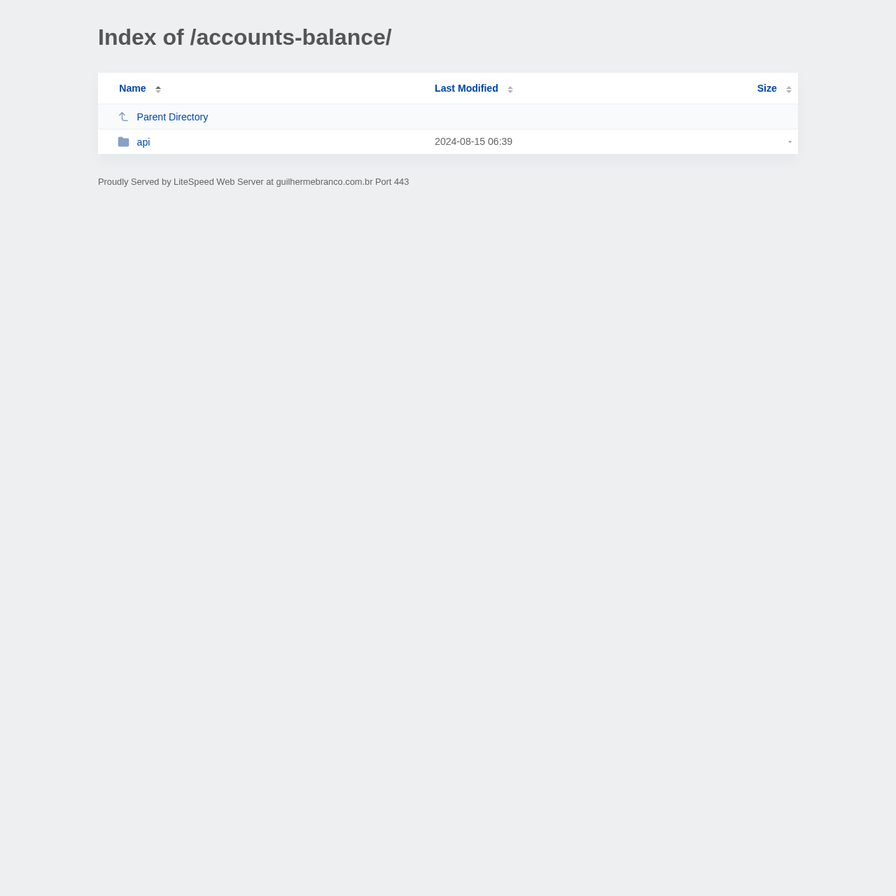 Accounts Balance screenshot