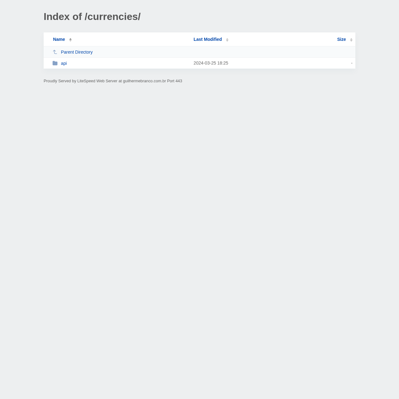 Currencies screenshot