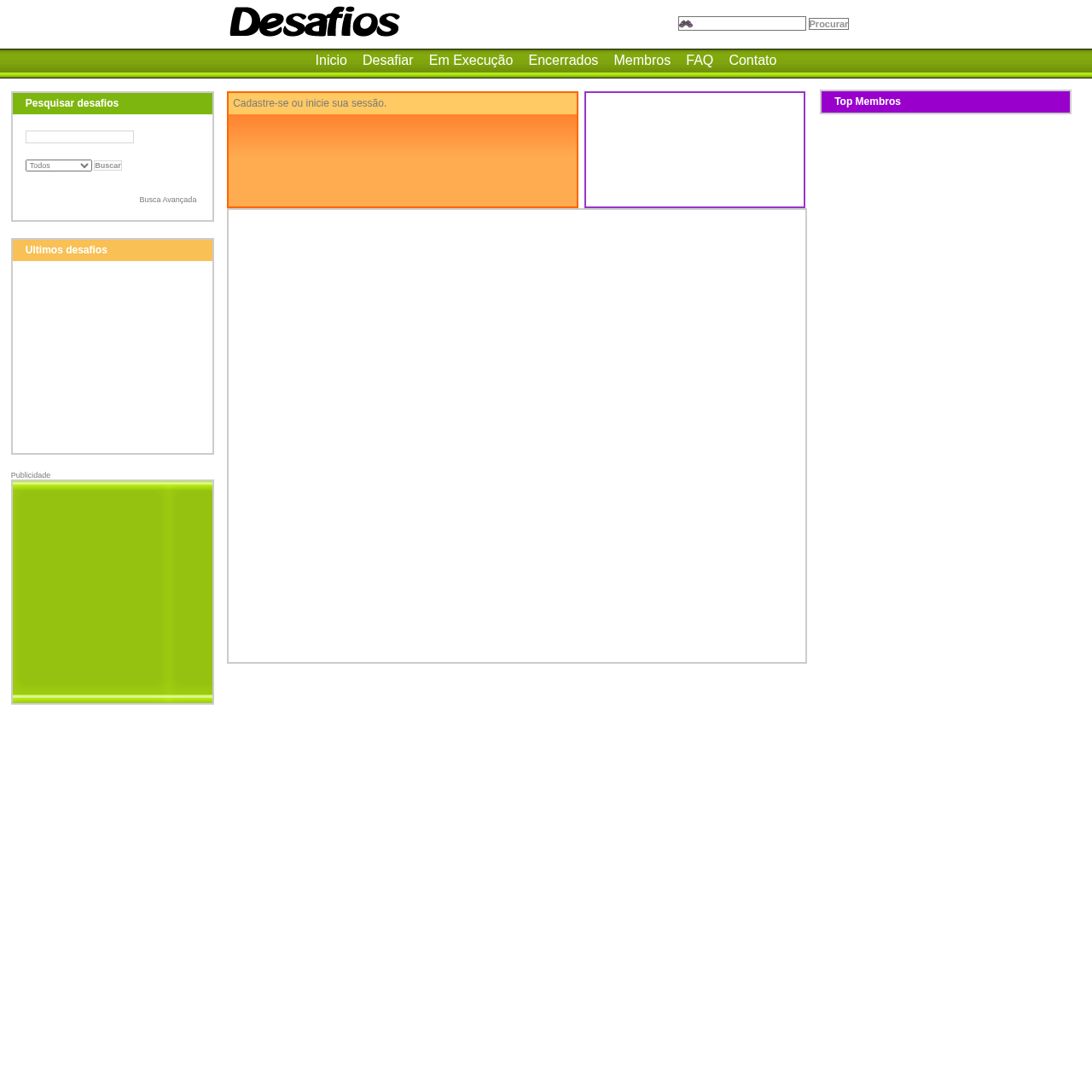 Desafios screenshot
