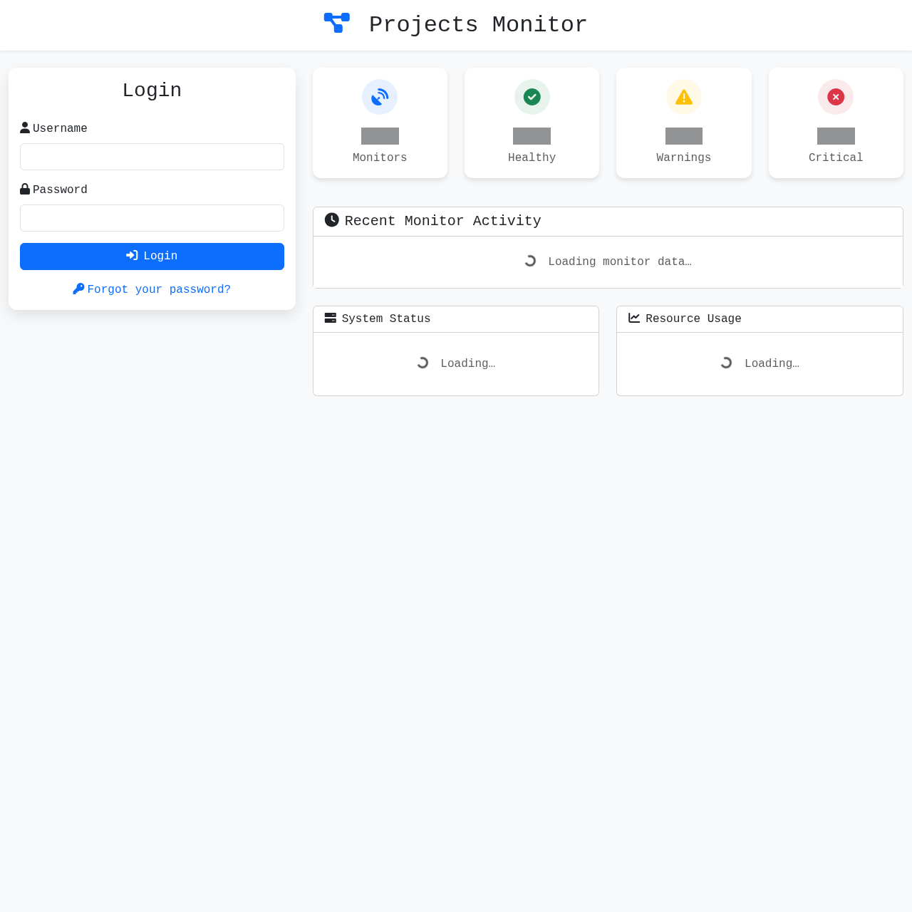 Projects Monitor screenshot