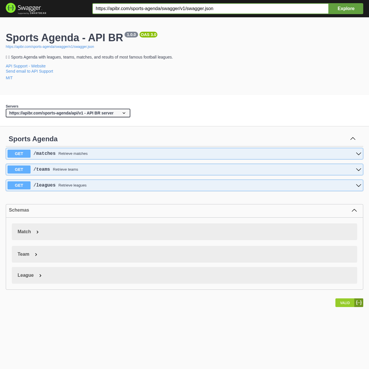 Sports Agenda screenshot